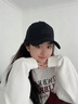 貓人帽子女士棒球帽女款鴨舌帽女韓版潮百搭休閑女遮陽(yáng)帽太陽(yáng)帽 黑色 曬單實(shí)拍圖