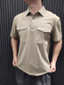 JASONWOOD夏季男士polo衫2026新款中青年涼感親膚輕休閑真口袋短袖t恤男 淺灰色 [官方正品] XL 【140-160斤】 [90天免費換] 曬單實(shí)拍圖