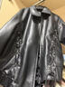 芮鴿大碼女裝甜酷機車(chē)皮衣女抽繩短款外套新款春季寬松微胖mm上衣 甜酷黑外套 L 曬單實(shí)拍圖