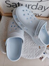 潔麗雅護士洞洞鞋女夏季2026新款涼鞋外穿防滑手術(shù)室醫護包頭涼拖鞋男夏 天空藍 38-39 【標準碼】 曬單實(shí)拍圖