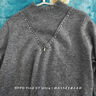 春竹100%綿羊毛春季新款半高領(lǐng)流蘇鑲鉆時(shí)尚設計厚款保暖毛衣女針織衫 蝴蝶中灰 XL 105cm 曬單實(shí)拍圖