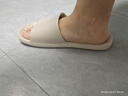 京東京造【抗菌皮紋拖】eva軟彈家居防滑浴室新款拖鞋女士 燕麥色 37-38 曬單實(shí)拍圖