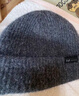 玖慕（JIUMU）山羊絨大頭圍保暖毛線(xiàn)帽秋冬羊毛針織帽冷帽冬帽堆堆帽防寒帽子男 曬單實(shí)拍圖