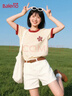 班尼路（Baleno）短袖T恤女2026年夏季新款撞色寬松純棉休閑可愛(ài)舒適校園風(fēng)上衣 曬單實(shí)拍圖