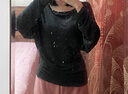 自巧小個(gè)子蝙蝠袖貝殼扣一字領(lǐng)修身T恤褶皺收腰上衣女2026春新品 水貂灰 S （尺碼：3） 曬單實(shí)拍圖