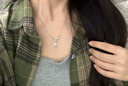 沄汧925純銀星星項鏈生日禮物送女生2026新款吊墜銀飾首飾飾品鎖骨鏈 星光燦爛項鏈【證書(shū)+禮盒】 曬單實(shí)拍圖