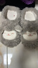 名創(chuàng  )優(yōu)品（MINISO）羊咩咩棉拖鞋女冬季包跟家居室內厚底月子毛毛拖鞋深灰38-39 曬單實(shí)拍圖