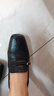 意爾康女鞋羊皮舒適中跟樂(lè )福鞋復古方頭通勤小皮鞋女 26606W黑色36 曬單實(shí)拍圖