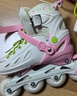 小狀元輪滑鞋兒童溜冰鞋女童男童6-12歲專(zhuān)業(yè)初學(xué)滑冰旱冰直排輪夢(mèng)想家L5 桃桃粉【頭盔護具包】 M (適合運動(dòng)鞋31-36碼)尺碼可調 曬單實(shí)拍圖