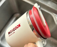 美廚（MAXCOOK）316L不銹鋼馬克杯水杯 保溫杯子家用燕麥早餐茶杯帶蓋450ml珊瑚紅 曬單實(shí)拍圖