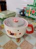 舍里可愛(ài)小狗陶瓷泡面碗家用帶蓋大容量陶瓷手柄碗卡通學(xué)生食堂打飯碗 馬戲團小狗款-大號1200ML 精美彩盒|可微波加熱 曬單實(shí)拍圖
