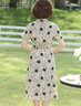 秋芙羅媽媽夏裝洋氣短袖連衣裙寬松中老年女裝50歲60裙子母親節禮物 曬單實(shí)拍圖