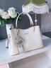 viney牛皮包包女包手提媽媽包中年輕奢單肩包生日禮物高級感送女友老婆 【米白色】女生實(shí)用走心 高端大氣時(shí)尚品牌斜挎包 曬單實(shí)拍圖