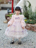 G.duck小黃鴨童裝洛麗塔公主裙女童連衣裙春秋季蝴蝶結生日禮服蓬蓬裙女 粉紫色 100 建議2~3歲（ 90-100cm） 曬單實(shí)拍圖