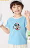 巴拉巴拉【迪士尼IP】童裝兒童短袖t恤純棉上衣寶寶夏裝 冰藍80938 100 曬單實(shí)拍圖