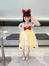 G.duck小黃鴨童裝白雪公主裙女童連衣裙夏季新款禮服裙女寶寶夏天紗裙 黃色 90 cm 曬單實(shí)拍圖