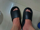 果洛菲（GUOLUOFEI）踩屎感eva拖鞋男女夏季浴室洗澡大碼防滑男士涼拖鞋 黑色 44-45 曬單實(shí)拍圖