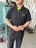 個(gè)性相當夏季工作服POLO定制t恤印字logo衣服定做文化衫工衣短袖訂制服裝 龍鱗領(lǐng)-黑色 XL 曬單實(shí)拍圖