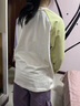 左西女童長(cháng)袖T恤春裝2026新款兒童春秋款抑菌全棉大童上衣 白色 150 曬單實(shí)拍圖