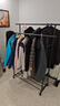 京東京造雙排掛衣架臥室陽(yáng)臺可移動(dòng)落地晾衣架室內掛衣服1.3米槍灰 曬單實(shí)拍圖