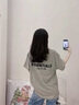 EssentialsFOG正品ESSENTIALS復線(xiàn)短袖t恤男女款SS22第八季寬松潮牌植絨體恤 淺灰色 【尺碼偏大，建議拍小一碼】 XS 【尺碼偏大，建議拍小一碼】 曬單實(shí)拍圖