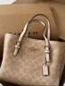 蔻馳（COACH）【品牌直供】女士MOLLIE25中號手提斜挎托特包CV965禮物 曬單實(shí)拍圖