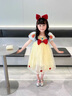 G.duck小黃鴨童裝白雪公主裙女童連衣裙夏季新款禮服裙女寶寶夏天紗裙 黃色 90 cm 曬單實(shí)拍圖