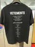 VETEMENTS票據標簽 26年夏季新款潮流設計感短袖t恤輕奢高檔端休閑寬松半袖 黑色 M 曬單實(shí)拍圖