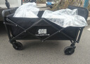 探險者（TAN XIAN ZHE）戶(hù)外露營(yíng)小推車(chē)折疊露營(yíng)推車(chē)營(yíng)地拖車(chē)野餐桌板手拉車(chē)擺攤快遞車(chē) 150L 【曜石黑】-實(shí)心萬(wàn)向輪 曬單實(shí)拍圖