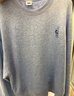 森馬（Semir）迪士尼合作系列衛衣女春季刺繡oversize分割打底衫潮流套頭衫 藍花灰00712 M 曬單實(shí)拍圖