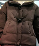 茵曼2025冬季女裝新款羊羔毛領(lǐng)牛角扣厚羽絨服保暖短款面包服外套 深咖色 L 168-172cm/121-130斤 曬單實(shí)拍圖