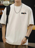 馬克華菲（MARK FAIRWHALE）短袖男士夏季潮牌休閑短袖T恤男寬松重磅220g純棉男裝 白色 XL 曬單實(shí)拍圖