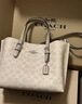 蔻馳（COACH）奧萊女士女包經(jīng)典標志MOLLIE 25號托特包單肩斜挎包手提包禮物 SV/沙黃色/灰褐色 曬單實(shí)拍圖