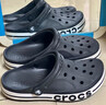 卡駱馳（CROCS）貝雅卡駱班洞洞鞋輕便耐磨一腳蹬休閑鞋女鞋時(shí)尚沙灘鞋|205089 黑色/白色-066 43 (270mm) 曬單實(shí)拍圖