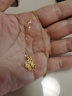 中國黃金（CHINA GOLD）四葉草黃金項鏈女足金吊墜新款生日禮物送女友老婆媽媽結婚紀念日 [京速達]足金四葉草吊墜+足金鏈 曬單實(shí)拍圖