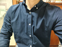 馬登工裝美式休閑磨毛牛津紡襯衫長(cháng)袖外套純棉牛津布薄款襯衣男春 藏青色 【2026春新款/寸衫薄外套/衣服男裝上衣】 2XL 曬單實(shí)拍圖