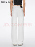 MISS SIXTY2026春季新款牛仔褲女中腰梨形身材百搭顯瘦休閑直筒褲 白色 24 曬單實(shí)拍圖