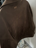 茵曼空氣層麂皮絨短外套2025秋女裝新款復古美拉德夾克 咖啡色 L 曬單實(shí)拍圖