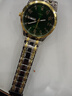 (0.01)全自動(dòng)機芯表夜光精鋼日歷手表男士韓版情侶石英非機械表 羅馬男款 間金帶綠面 曬單實(shí)拍圖