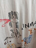 茵曼（INMAN）茵曼趣味萌寵印花撞色全棉T恤26春女裝新款白色短袖上衣 白黑 M 曬單實(shí)拍圖