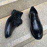 七匹狼皮鞋男士春季2026新款頭層牛皮軟底正裝商務(wù)鞋真皮英倫風(fēng)休閑皮鞋 黑色 41 曬單實(shí)拍圖