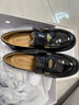 百麗牛皮金幣樂(lè )福鞋女2026新款春夏通勤小皮鞋單鞋JD020AA6 黑色 36 曬單實(shí)拍圖