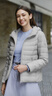 坦博爾輕薄羽絨服女短款連帽百搭休閑秋冬女士外套 珍珠月灰 XL(175) 曬單實(shí)拍圖