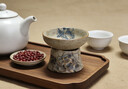 叁旬青花火石紅茶濾茶漏陶瓷茶葉濾網(wǎng)泡茶過(guò)濾茶隔高檔茶水分離器 手繪青花火石紅_茶濾【江崖錦盒】 曬單實(shí)拍圖