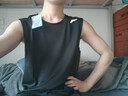 安踏（ANTA）吸濕速干運動(dòng)健身背心男冰絲涼感透氣坎肩夏季馬拉松跑步無(wú)袖T恤 【升級版吸濕速干】基礎黑-3 M (170) 建議120-130斤 曬單實(shí)拍圖