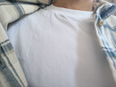 京東京造10A抗菌男士t恤短袖男女同款衣服男裝春夏新款圓領(lǐng)打底衫內搭白L 曬單實(shí)拍圖