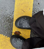 卡駱馳（CROCS）貝雅卡駱班洞洞鞋輕便耐磨一腳蹬休閑鞋女鞋時(shí)尚沙灘鞋|205089 黑色/白色-066 43 (270mm) 曬單實(shí)拍圖