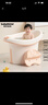 世紀寶貝（babyhood）維尼浴桶 兒童泡澡桶 寶寶加厚洗澡盆 嬰兒游泳桶贈浴凳 304粉 曬單實(shí)拍圖