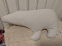 MUJI【涼柔系列】動(dòng)物靠墊 抱枕 靠枕 涼感 床上腰枕 北極熊 灰色 曬單實(shí)拍圖