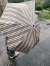 繁夏美式復古晴雨兩用傘木柄條紋遮陽(yáng)傘女加大抗風(fēng)防曬防紫外線(xiàn)太陽(yáng)傘 曬單實(shí)拍圖